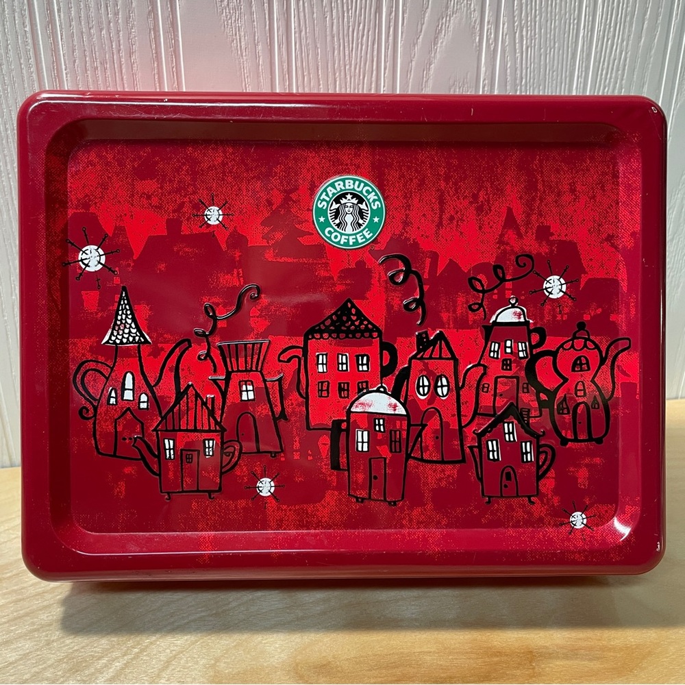 Vintage 2000 Starbucks Christmas Cookie Tin